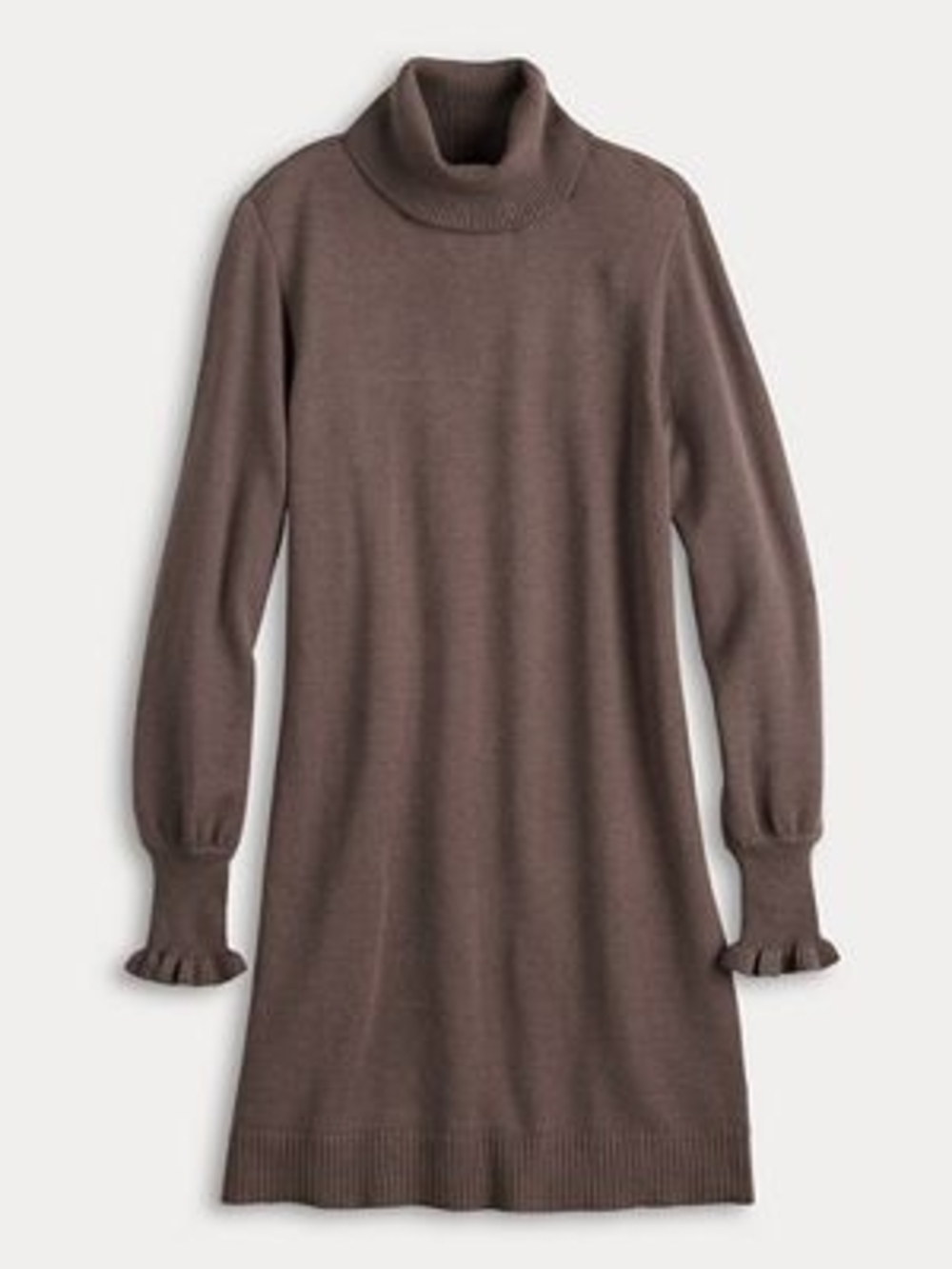Lauren Cimorelli Brown Turtleneck Sweater Dress